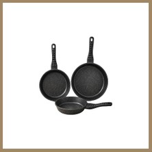 Bezos Redchef 20-24-28CM 3lu Dokum Tava Set 22