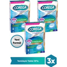 Corega 3 Dakikada Günlük Temizleyici Tablet 3 adet  (30*3 tablet)