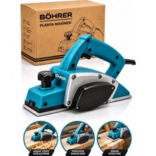 Böhrer BA0115391 Elektrikli Planya Rende Makinesi 82 mm 16000 Devir 2 mm Ayarlanabilir Kesim Derinliği