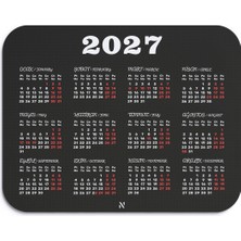 Nilizma 2027 Takvimli Siyah Ergonomik Mouse Pad Kaymaz Yüzey ile Ev ve Ofis Kullanımı Için Ideal Mousepad