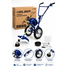 Heilber BA011521 Tekerlekli Benzinli Ot Çim Biçme Makinesi 2 Zamanlı Motorlu Tırpan Bahçe Çim Kesme Makinesi