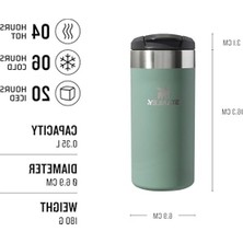 Şanal Yeşil 0.35 Litre Termos, Paslanmaz Çelik Yapı ile Isı Koruma