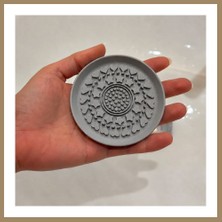 Bezos 3D Baskı Makyaj Fırçası Temizleme Pedi - Desenli Aparat-Gri 22