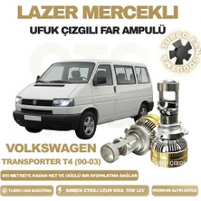 OtoÇizgi Volkswagen Transporter T4 1990 - 2003 Mercek LED Ufuk Çizgili Far Ampulü LED Şimşek Etkili
