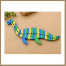 Bezos 3D Baskı Dinozor Şeklinde Alfabe Puzzle - A-Z Harf Eşleştirme Oyuncağı 22