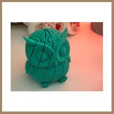 Bezos 3D Baskı Hareketli Baykuş Figürü - Eklemli Flexi Oyuncak - Mint 22