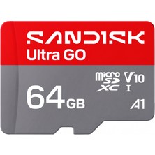 Sandisk Sandısk Ultra Go SDSQUGN-064G-GN6MN Uhs-I V10 Okuma 140MB/S 64 GB Micro Sd Kart