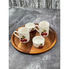 StepCo Akasya Yuvarlak Sunum Servis Tabağı Tabak 25CM