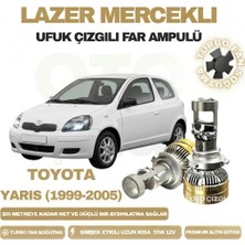OtoÇizgi Toyota Yaris (1. Nesil) 1999 - 2005 Mercek LED Ufuk Çizgili Far Ampulü LED Şimşek Etkili