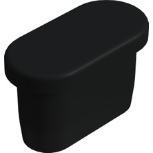 CATEKSSS 15X30 mm Elips Profil Tapası 2 mm Siyah - 5’li Paket