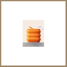 Bezos 3D Baskı Baklava Formlu Sallanır Kapaklı Çöp Kutusu Büyük Boy Mutfak Banyo Ofis Kovası 157X157X148 mm Turuncu 22