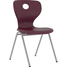 CATEKSSS Modern Monoblok Sandalye Kurs Okul Kolej Öğrenci Sandalyesi Bordo - 58’li Paket