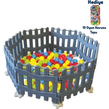 King Kids King Çit Gri 10 Oyun Havuzu Toplu Set