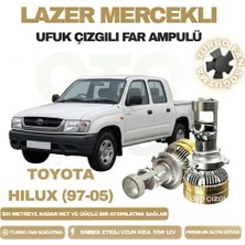 OtoÇizgi Toyota Hilux 1997 - 2005 Mercek LED Ufuk Çizgili Far Ampulü LED Şimşek Etkili