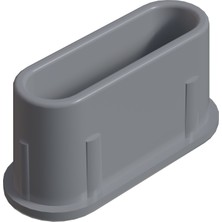 CATEKSSS 16X40 mm Elips Profil Tapası RAL7035 - 25’li Paket