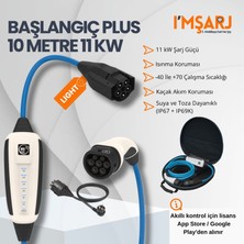 Nrgkick 11KW 16A Taşınabilir Şarj Istasyonu (Başlangıç Plus Light Set 10M Çantalı Ev Prizli Schuko Uyumlu Monofaze Trifaze Ac Mobil Wallbox Wifi+Bluetooth)