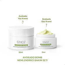 Sinoz Avokado Bomb Yoğun Nemlendirici Yüz Kremi & Göz Kremi 2'li Bakım Seti