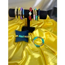 Belirtilmemiş Bijuteri Bileklik(Gold-Turkuaz)