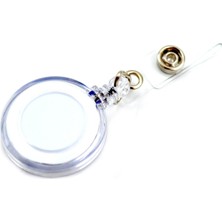 Beyaz Inox Yoyo Yaka Kartlığı Beyaz 1 Adet Yuvarlak Tutacağı Kolay Taşıma İçin Tasarlanmış