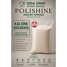 Polishine Diatom Toprağı  / Tahtakurusu, Bit ve Parazit Tozu  Yürüyen Haşereler İçin/  Kalsine Edilmemiş 2,5kg 1 Mikron