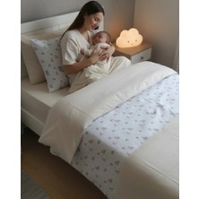 Manora %100 Pamuk Tavşan ve Fil Figürlü 3 Lü Bebek Nevresim Takımı 100X150