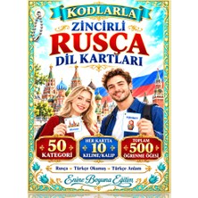 Enine Boyuna Eğitim Kodlarla Rusça Dil Kartları- Yaz-Sil ve Laminasyonlu