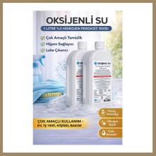 Bezos Oksijenli Su 1 Litre 2 Adet Set %3 Hidrojen Peroksit Solüsyonu Çok Amaçlı Temizlik ve Hijyen Sıvısı 22