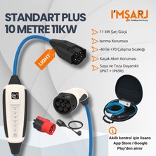 Nrgkick 11KW 16A Taşınabilir Şarj Istasyonu (Standart Plus Light Set 10M Çantalı Ev Prizli Schuko Uyumlu Monofaze Trifaze Ac Mobil Wallbox Opsiyonel Wifi+Bluetooth)