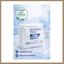 Bezos Hidrofil Rulo Pamuk 1 kg Saf Pamuk Yüksek Emici Medikal ve Kozmetik Kullanım 1 Adet 22
