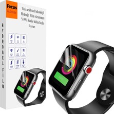 Focus Kaplama Apple Watch 7 Uyumlu 45MM (2 Adet) Kırılmaz Cam Özel Kesim Hydrogel Film