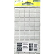 CATEKSSS Pacific Kare Yapışkanlı Sandalye Koltuk Mobilya Ayak Keçesi Felt 20X20 mm Beyaz - 25’li Paket