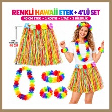 Bezos Renkli Hawaii Etek 40 cm ve 4’lü Hawaii Seti 22