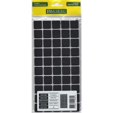 CATEKSSS Pacific Kare Yapışkanlı Sandalye Koltuk Mobilya Ayak Keçesi Felt 20X20 mm Siyah - 48’li Paket