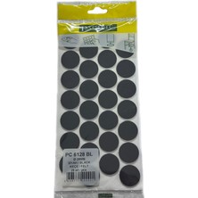 CATEKSSS Pacific Yuvarlak Yapışkanlı Sandalye Koltuk Mobilya Ayak Keçesi Felt 28 mm Siyah - 46’lı Paket