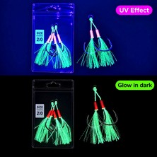 Hokkaido 1/0 Numara,1 Adet,ikili Asist,double Asist,jig Asist,glow Simli,uv Effect,epoksi Reçine Uygulanmış
