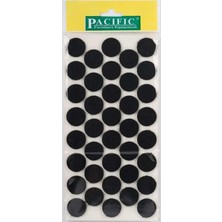 CATEKSSS Pacific Yuvarlak Yapışkanlı Sandalye Koltuk Mobilya Ayak Keçesi Felt 24 mm Siyah - 58’li Paket