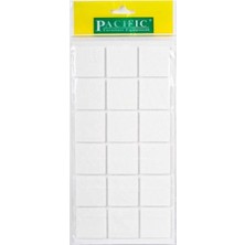 CATEKSSS Pacific Kare Yapışkanlı Sandalye Koltuk Mobilya Ayak Keçesi Felt 30X30 mm Beyaz - 4’lü Paket