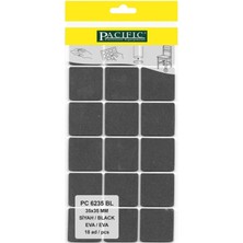 CATEKSSS Pacific Kare Yapışkanlı Sandalye Koltuk Mobilya Ayak Keçesi Felt 35X35 mm Siyah - 46’lı Paket