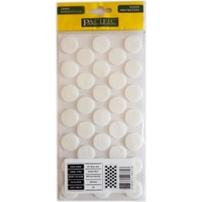CATEKSSS Pacific Yuvarlak Yapışkanlı Sandalye Koltuk Mobilya Ayak Keçesi Felt 24 mm Beyaz - 24’lü Paket