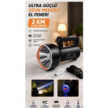 Nusrat Bilişim Everton RT-698A Şarjlı Projektör 50W 5000LUMEN Şarjlı (15 Saat) Powerbank Özellik 2km Menzil