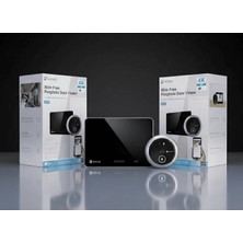 Ezviz Ep4 4K Görüntülü Kapı Dürbünü 5.5'' Dokunmatik Ekran Yüz Tanıma Aı Insan Algılama Pır Çift Yönlü Konuşma 7100MAH 512GB IP54 Alexa Google | Fynix Teknoloji