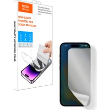 Focus Kaplama Iphone 15 Pro Kırılmaz Cam Özel Kesim Mat Hydrogel Film