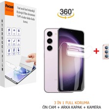 Focus Kaplama Vivo Y35 3 In 1 Uyumlu  Kırılmaz Cam Özel Kesim Hydrogel Film
