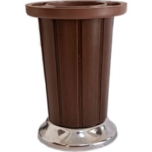 CATEKSSS 10 cm Athena Ayak Ceviz Ahşap - 12’li Paket