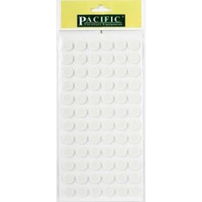 CATEKSSS Pacific Yuvarlak Yapışkanlı Sandalye Koltuk Mobilya Ayak Keçesi Felt 15 mm Beyaz - 40’lı Paket