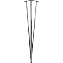 CATEKSSS 45 cm Firkete Mil Ayak Krom - 5’li Paket