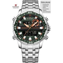 Naviforce Çelik Kasa Kordon Dijital Analog Erkek Kol Saati