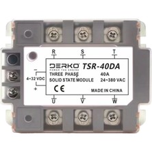 Derko Solıd State Röle (Ssr) 3 Kutup 25A 4-32 Vdc Giriş 24-380 Vac Çıkış