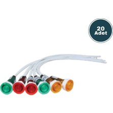 Derko 20 Adet 10MM 220V Sinyal Lambası
