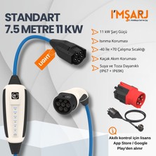 Nrgkick 11KW 16A Taşınabilir Şarj Istasyonu (Standart Light Set 7.5m Ev Prizli Schuko Uyumlu Monofaze Trifaze Ac Mobil Wallbox Opsiyonel Wifi+Bluetooth)